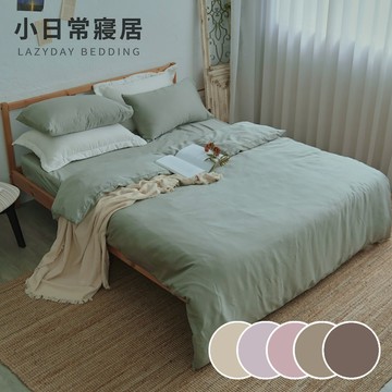 【小日常寢居】台灣製300織100%純天絲™6尺雙人加大床包+特大薄被套四件組「多款任選」 60支紗