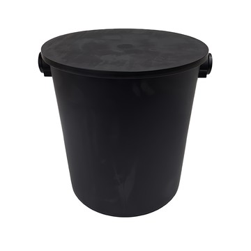 JEJ ASTAGE 手提耐重收納桶 附蓋 15L 日本製造 耐重150kg 水桶 座椅  黑色  1個