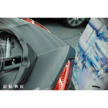 彩貼藝匠【舊款】XMAX 300 尾燈上蓋貼 卡夢 仿真鍛造碳纖維 車膜 貼紙 防刮 遮傷 機車貼紙