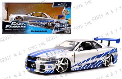 I Love樂多 日本進口jada 1 24 Nissan Skyline Gtr R34保羅沃克玩命關頭模型車推薦 Yahoo奇摩拍賣 Line購物