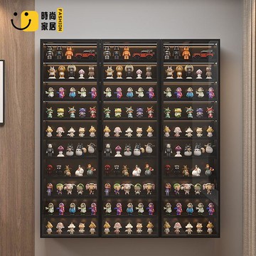 免運 工廠直銷 壁掛架 手辦展示櫃 輕奢盲盒玻璃門手辦柜泡泡瑪特樂高模型展示柜墻上壁掛式玩偶收納免運/開立發票 特惠 特價出 全館折扣 售後保障 z5322