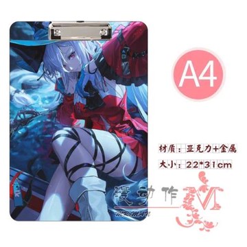 明日方舟周邊陳米婭德克薩斯幽靈鯊夕亞克力板夾墊板寫字板文件夾