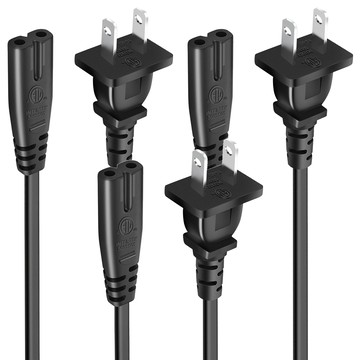 8字尾電源線 13901002  2m  3個  黑色