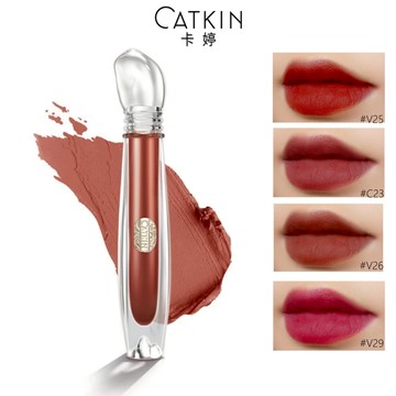 卡婷山海經唇釉唇泥口紅女顯白絲絨霧面啞光唇蜜小眾偽素顏栗子南瓜奶茶裸色系口紅學生女日常通勤1.6G