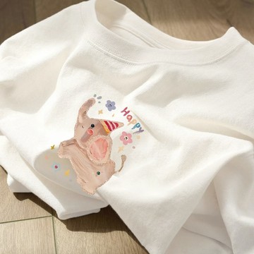 【董小姐】100%純棉  學生黨衣服可愛風衣服  無性別穿搭  寬鬆短袖上衣  oversizeT恤  運動歐美上衣