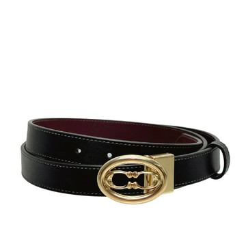 COACH 女款皮帶 素面真皮皮革 腰帶 皮帶 CZ444 黑色(現貨)▶指定Outlet商品5折起☆現貨【送禮首選★APP下單點數4倍送】