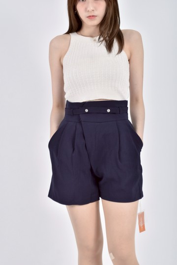 (M) redyazel高腰質感藍色短褲