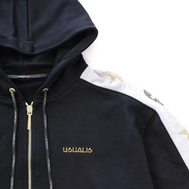 50%OFF USUALIS（ウザリス）パーカー スカル スウェット セットアップ