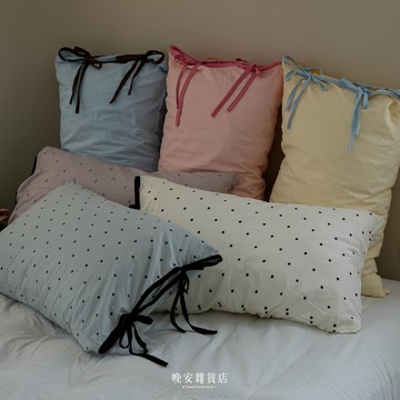 wanan/☾…單賣綁帶枕套【6 color】の現貨 【韓系蝴蝶結絲帶蛋糕系列】枕頭套｜枕套推薦 枕頭套 舒適枕套