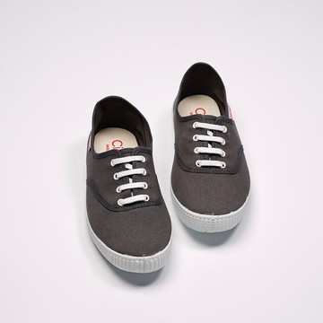 西班牙國民帆布鞋 CIENTA 52000 74 深灰色 經典布料 大人 繫帶款