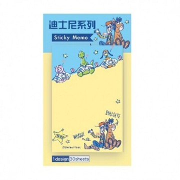 小禮堂 迪士尼 玩具總動員  便利貼 (藍黃搖桿款)