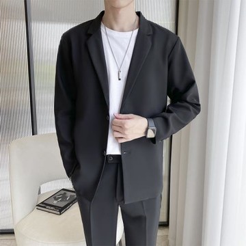 秋冬休閑西裝外套男潮英倫風商務正裝很仙的單西痞帥小西服成熟風