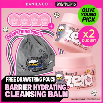 [ZO & FRIENDS EDITON] BANILA CO Clean It Zero Original Cleansing Balm 100ml Double (+3ml*4ea+Drawstring Pouch)
