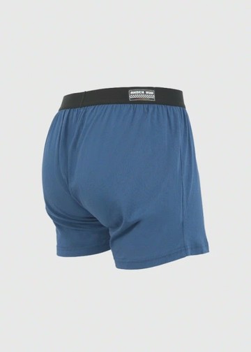 男款_Extreme Speed．純棉寬鬆四角內褲(電藍-旗幟織標)