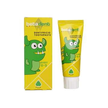 【買一送一】義大利BETADENT 0-3歲寶貝牙膏 甜梨75ml*2