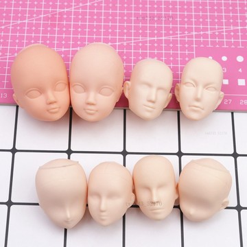 超輕粘土人臉畫臉頭無妝無發頭OB素頭女/男頭雕國產練妝畫妝頭 翻糖模具 黏土模具 黏土工具