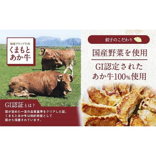 ふるさと納税 熊本県 宇土市 110b-10　くまもとあか牛 100% 餃子 60個 (20個入り×3) GI認定 牛 国産 野菜 おかず 味千ラーメン 重光産業 共同開発 中村屋 食…