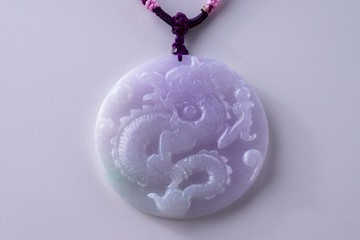 天然翡翠紫羅蘭大龍牌