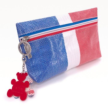 紅白藍330 X 又一山人 - 熊白藍萬用袋連2隻熊匙扣