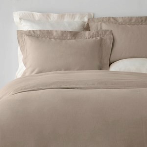 (組)查莉繡洞款100%亞麻床被四件組加大 奶咖