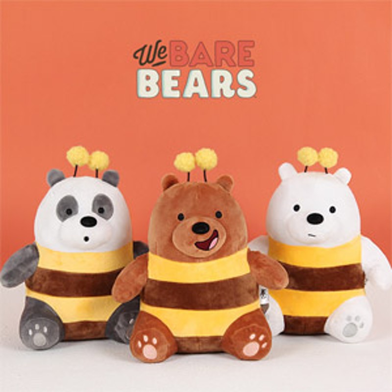 キャラクターグッズ We Bare Bears ぼくらベアベアーズ ミツバチ シッティング ぬいぐるみ 3種1択 Wbb106 通販 Lineポイント最大1 0 Get Lineショッピング