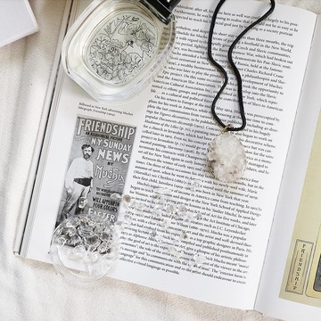 Druzy 皮革錶帶項鍊