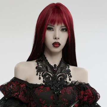 哥德煉金丹藥紅寶石華麗領花  / 項鍊 / 萬聖節