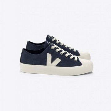 法國 VEJA 經典小白鞋 WATA II RIPSTOP 低筒帆布款 藍 女 - 女 EUR 38 (US 7)