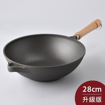 Berndes 寶迪 Bonanza 木柄不沾中式炒鍋 28cm 中式炒鍋 不沾鍋 中華炒鍋 (電磁爐 IH爐可用)