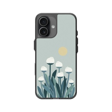 iPhone 17 Clear (相機按鈕) 酷墨灰 - ilovedoodle (Lim Heng Swee) - White Cat Flowers - 白貓花朵