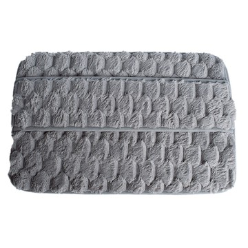 QIDINA 雲朵絨厚款軟綿綿吸水地墊 A  棉柔灰  60 x 40cm