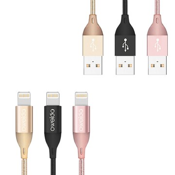Oweida MFI iPhone高速編織充電線 20公分 C89晶片