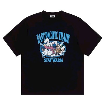 韓國 ept 冰原塗鴉 TEE 黑 - S