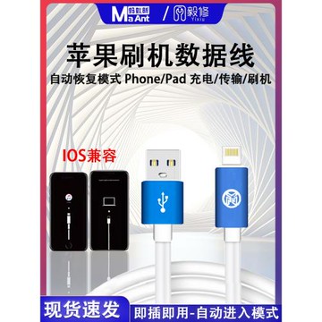 蘋果刷機工程線 iphone pad自動進恢復模式數據線 刷機數據線