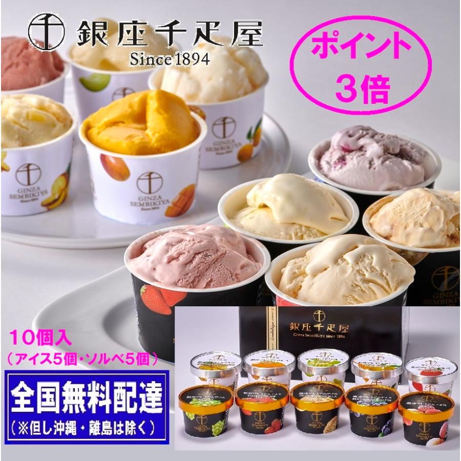 銀座千疋屋 銀座プレミアムアイス＆ソルベ 10個入 PGS-139N