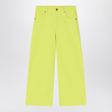 Lime yellow cotton pants