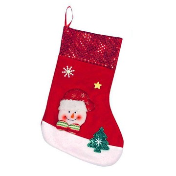 MODACore 摩達客 雪人聖誕襪  紅色  38*18cm  1件