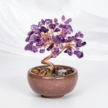 [快速出貨]【石之王】聚寶水晶樹 | 紫水晶