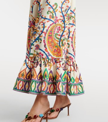 Etro Belted printed cotton maxi dress