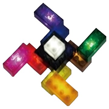 LIGHT STAX 手作小顆粒系列 亮亮積木 聲控版 亮亮炫光陀螺  1組