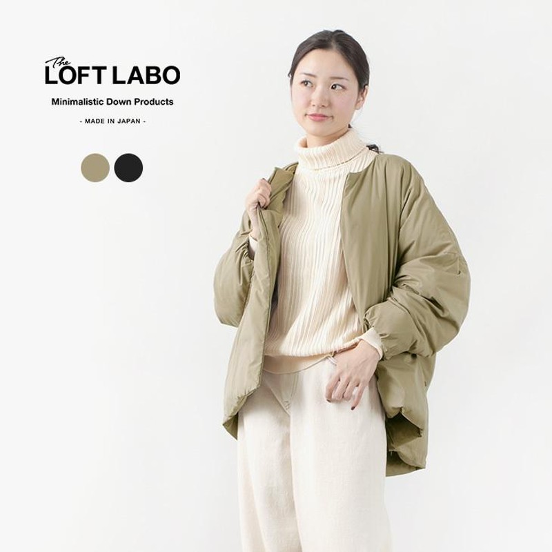 【美品】  LOFTLABO / ロフトラボ | DAMB ノーカラーオーバーダウンジャケット | 1 | カーキ | レディース