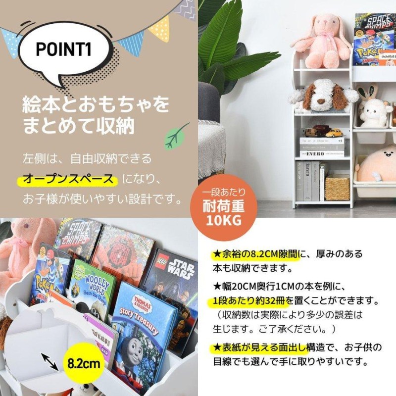 ボーナスストアPlus＋5％】【再入荷】絵本ラック おもちゃ絵本棚 収納