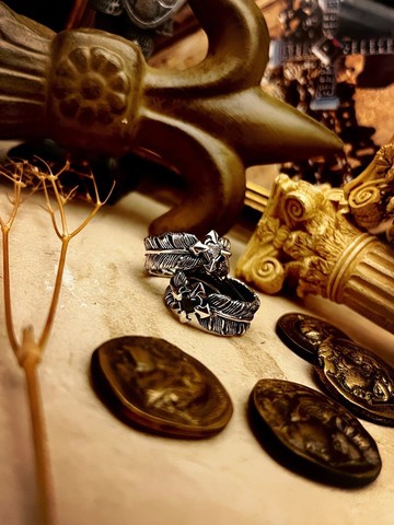 【礦石系列】永恆Eternity 925銀/戒指 /手作/羽毛/情人對飾