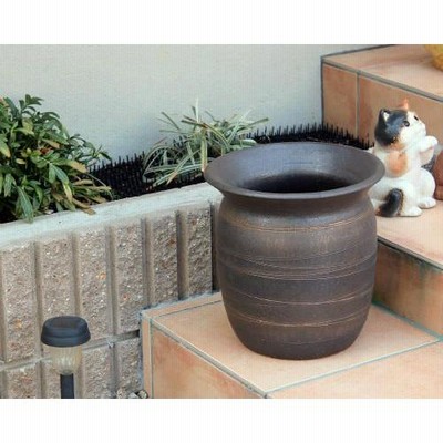 信楽焼 大きな 花瓶 金彩 プランター おしゃれ 大壺 つぼ ツボ 壷 花入 陶器 大型 花器 フラワーベース 信楽焼き(YB-23) |  LINEショッピング