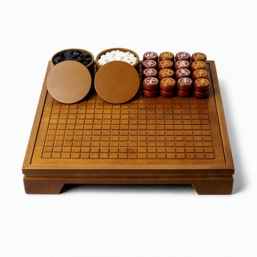 傳統棋系列 【悅購】棋盤套裝 圍棋 象棋 黑白五子棋子 多功能二合一實木圍棋五子棋象棋 大人成人兒童初學者棋