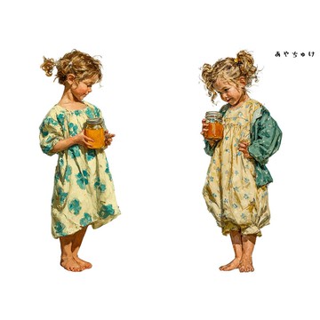 【4 月新品 2】08-127-0021 人物貼紙 鄉村女孩 B