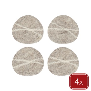 DANICA 加拿大 Heirloom羊毛氈杯墊4入(米灰) / 水杯墊 茶杯墊