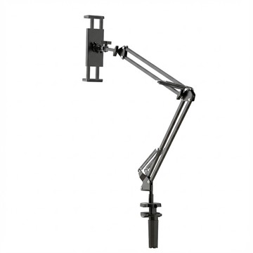 Home Planet 可折疊式手機平板夾式支架  黑色  1個