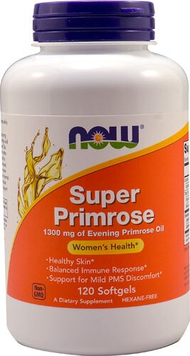 NOW Super Primrose 1300 mg - 120 Softgels