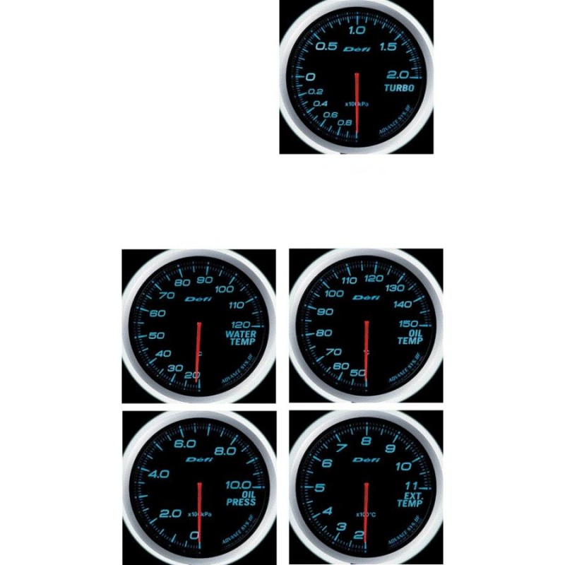 Defi ADVANCE ブルー BF ターボ計（2.0K＆水温計＆油温計＆油圧計
